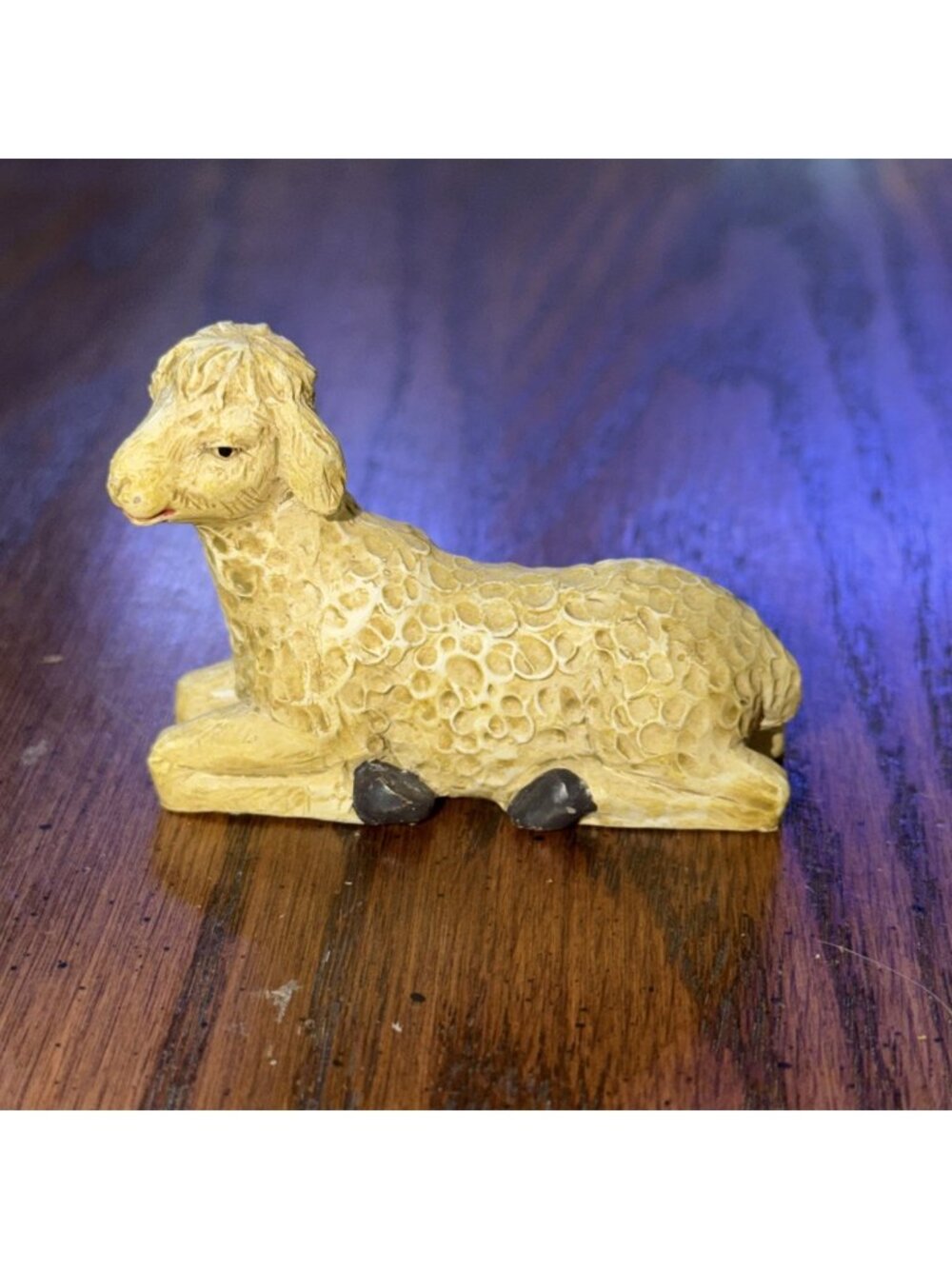 Christmas Nativity Lamb Sheep Resin 2-1/2” Realiatic Carved Detailing